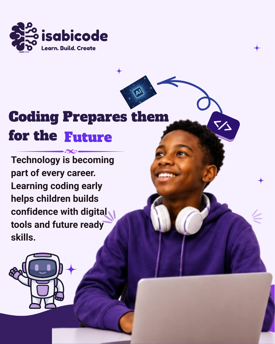 IsabiCode student showcasing work
